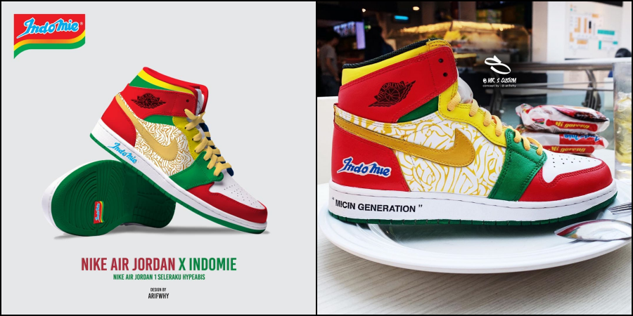 Dihargai 3,3 Juta Rupiah, Sepatu Air Jordan Custom Bertema “Indomie” Terjual Habis